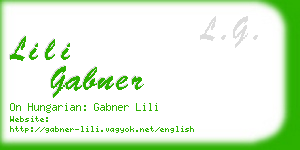 lili gabner business card